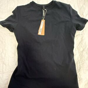 SKIMS Black Short Sleeve Tee